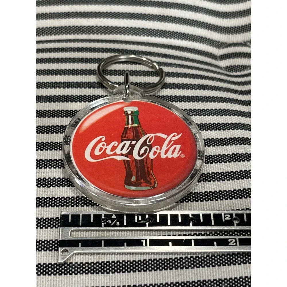 Coca-Cola Classic Red Bottle Logo Acrylic Keychain Retro Soda Collectible